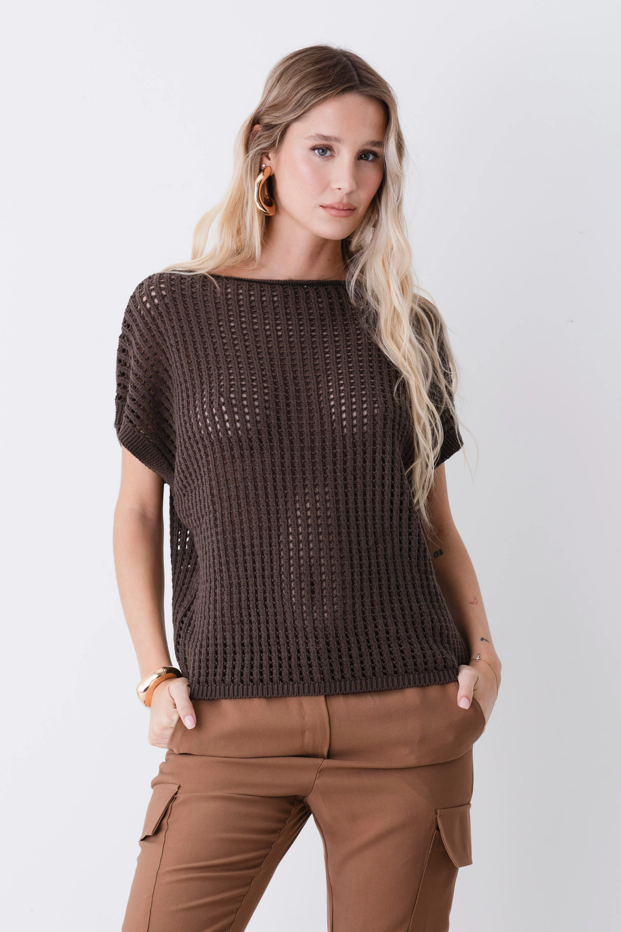 Maglia traforata in cotone - PE26 - Image 5