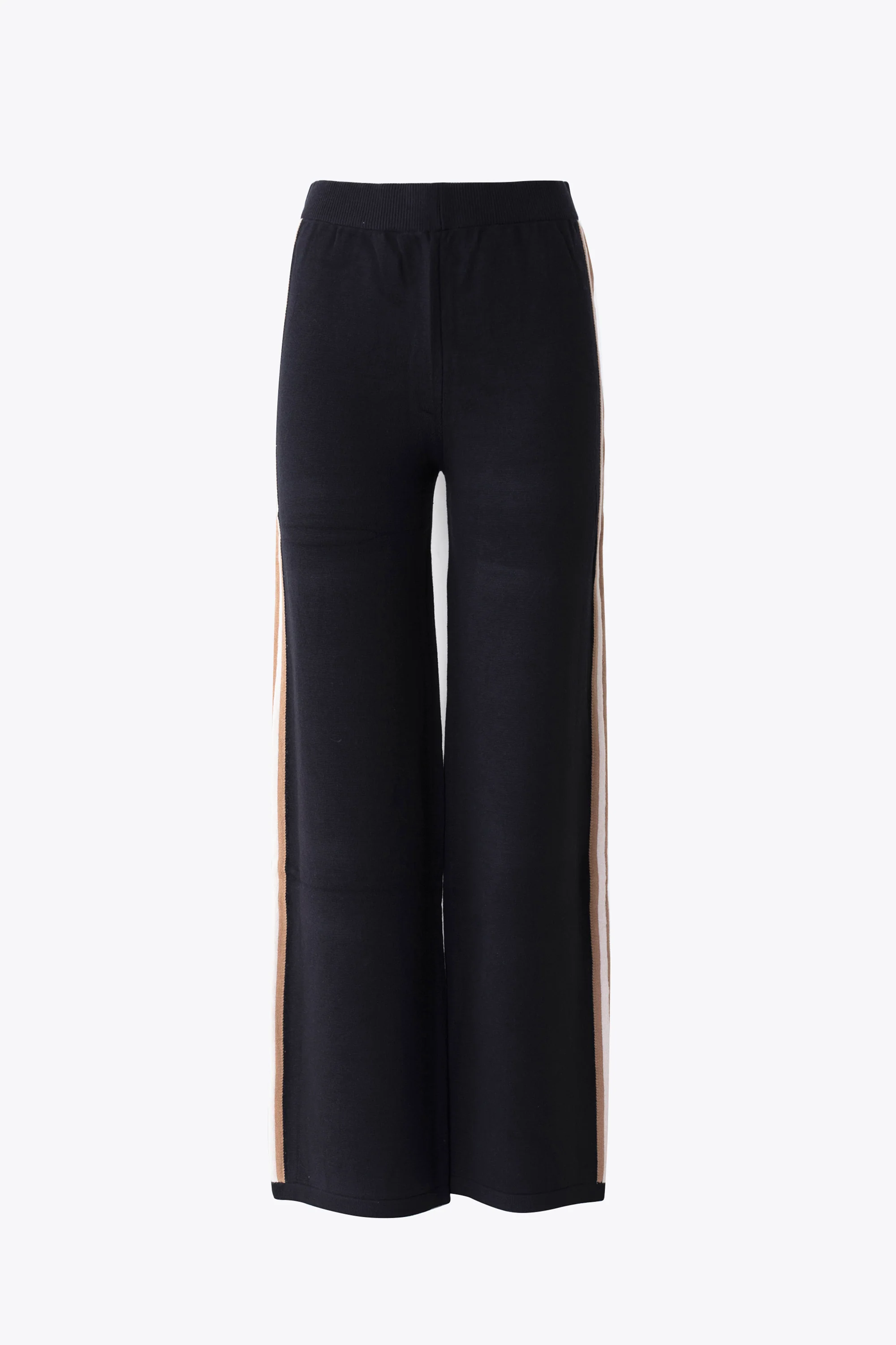 Pantalone a palazzo in maglia con bande a contrasto - FW26 - Image 6