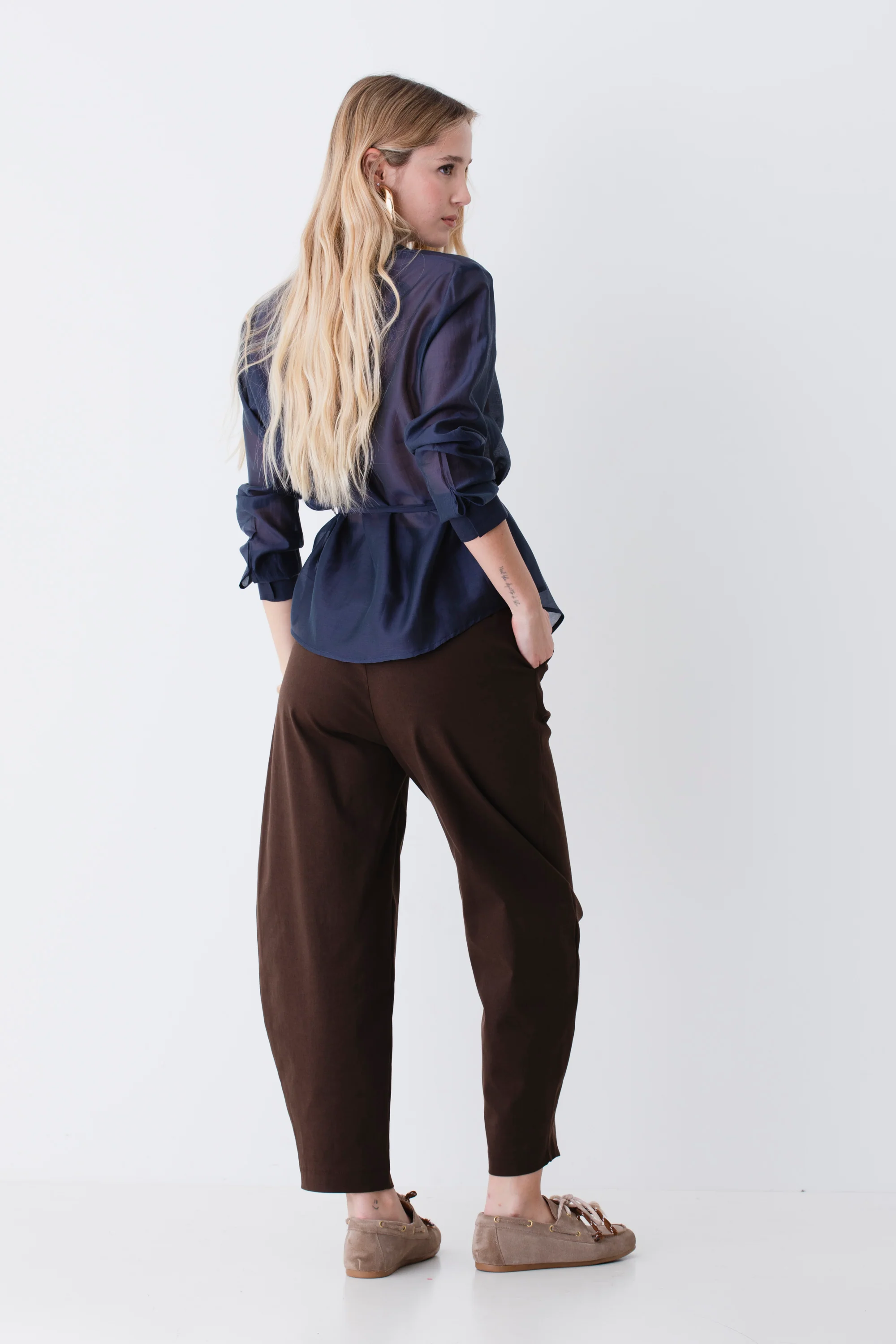 Pantalone baloon in cotone elasticizzato - PE26 - Image 4