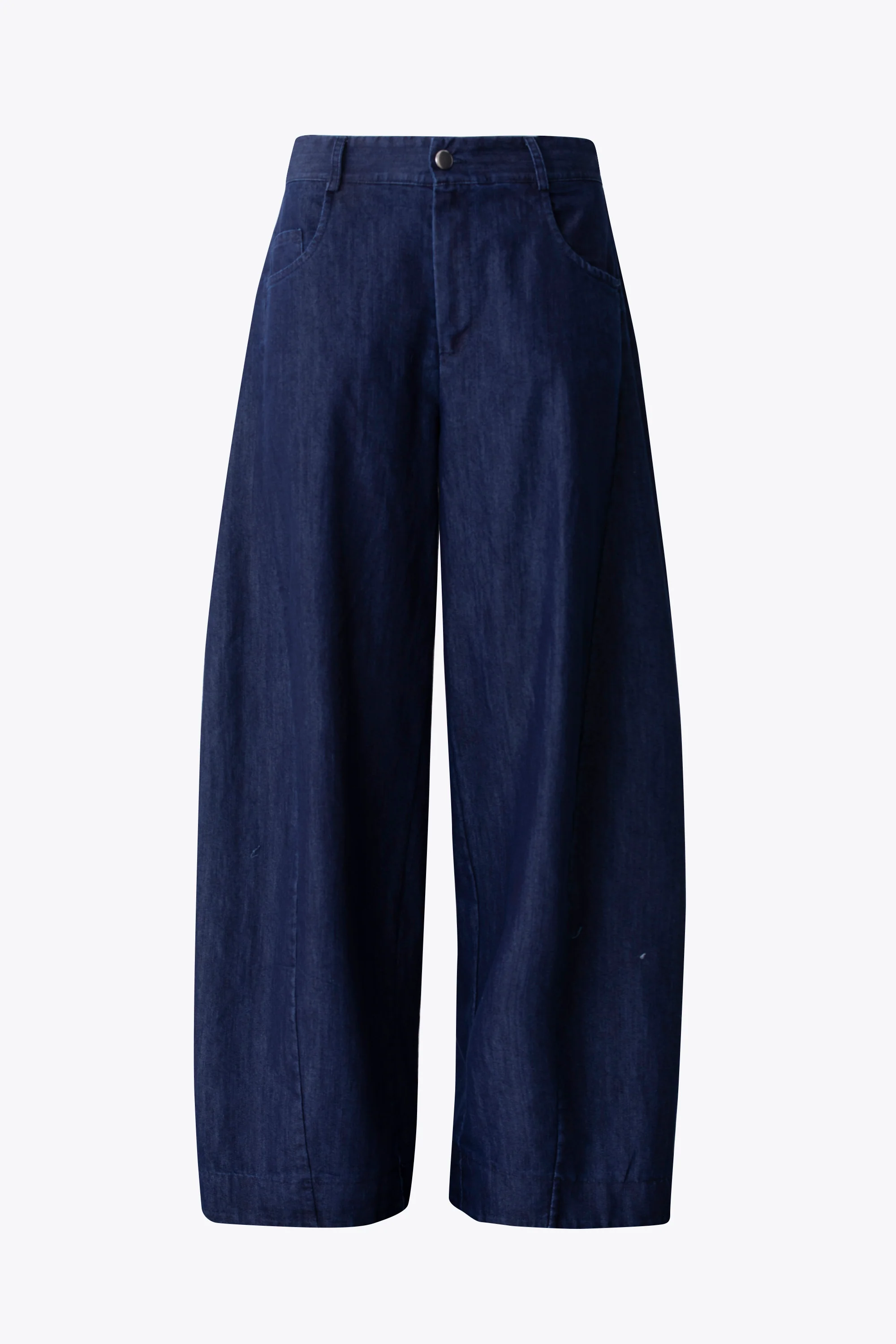 Pantalone barrel fit in tessuto effetto jeans - PE26 - Image 7