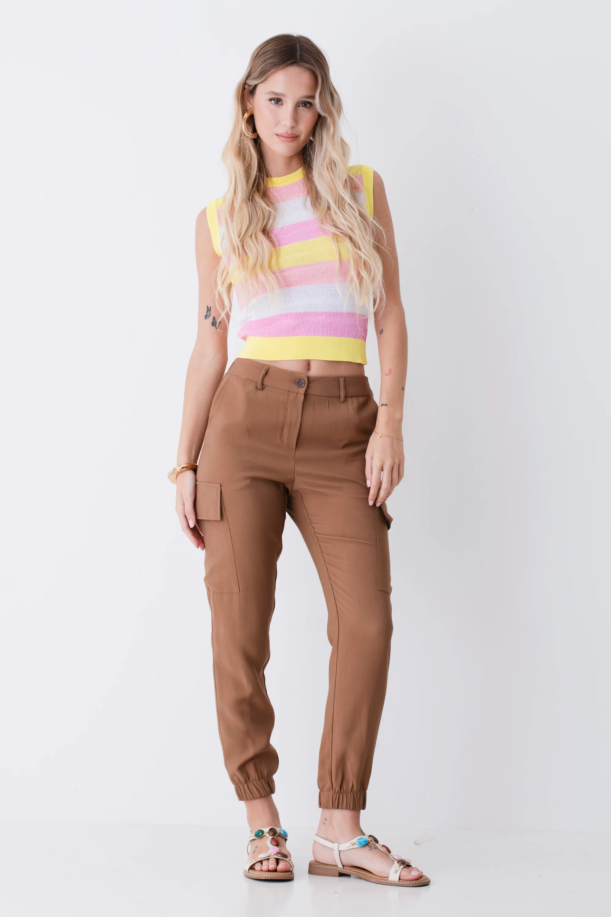 Pantalone cargo in viscosa - PE26 - Image 3