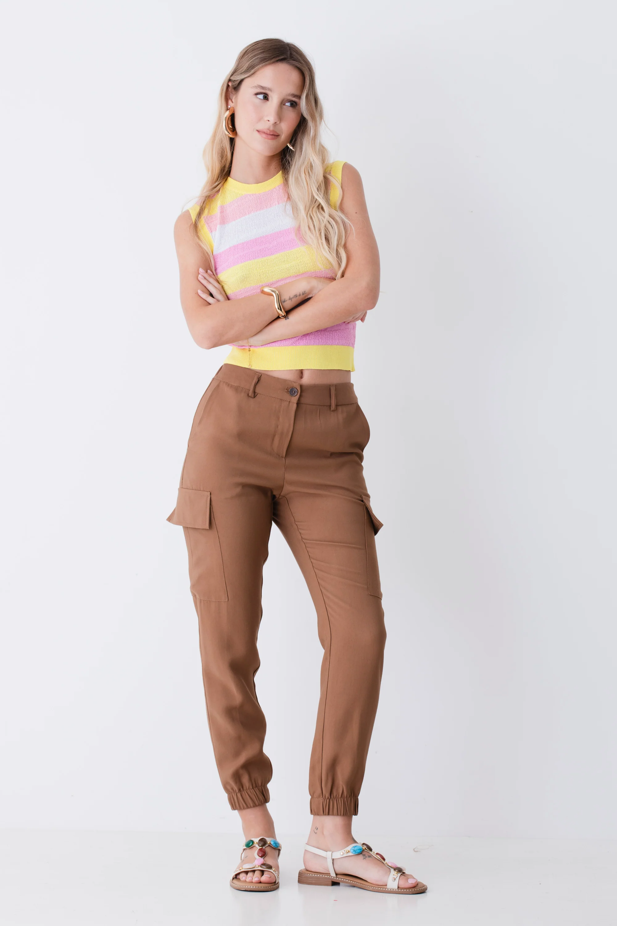 Pantalone cargo in viscosa - PE26 - Image 4