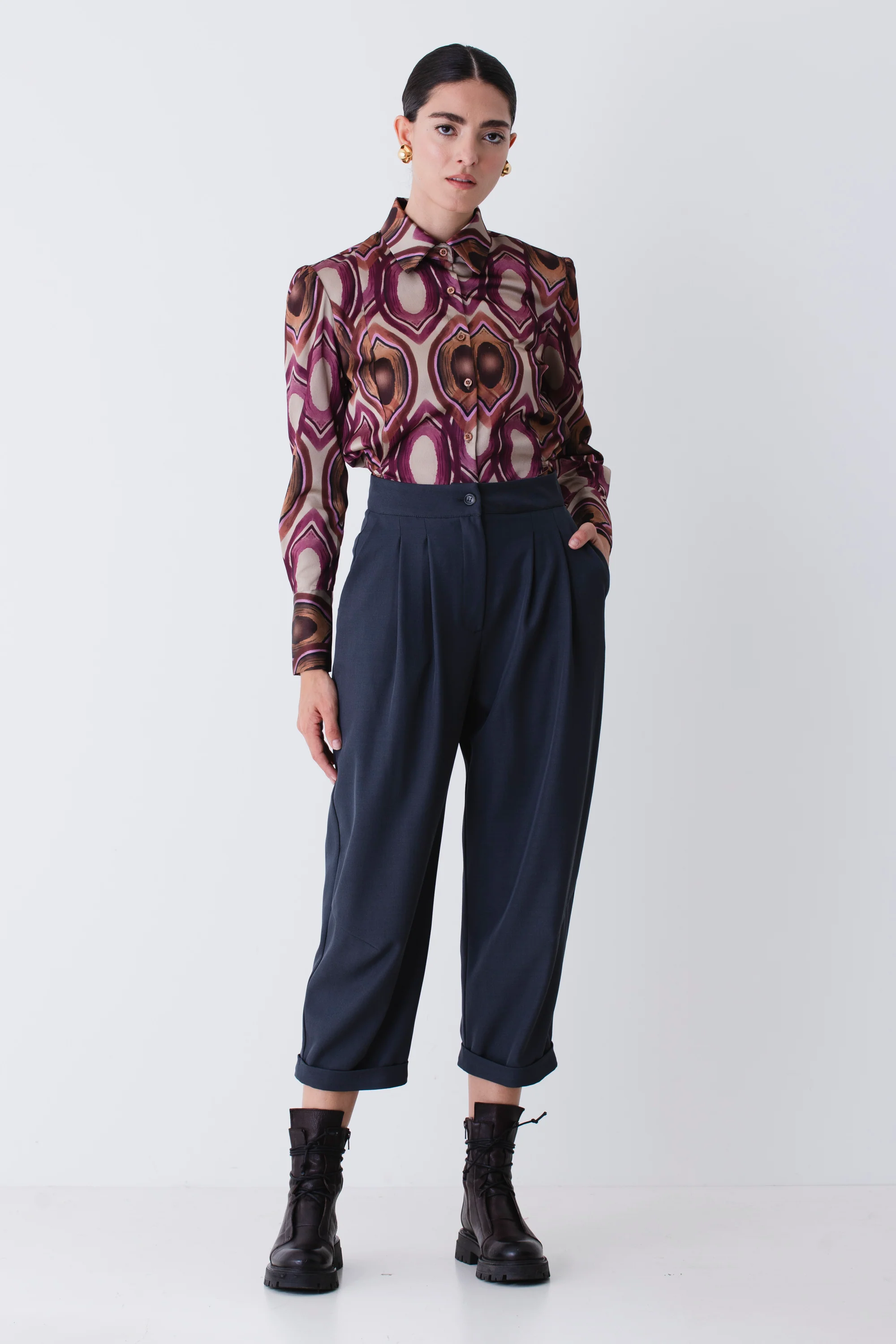 Pantalone carrot con pinces - FW26 - Image 3