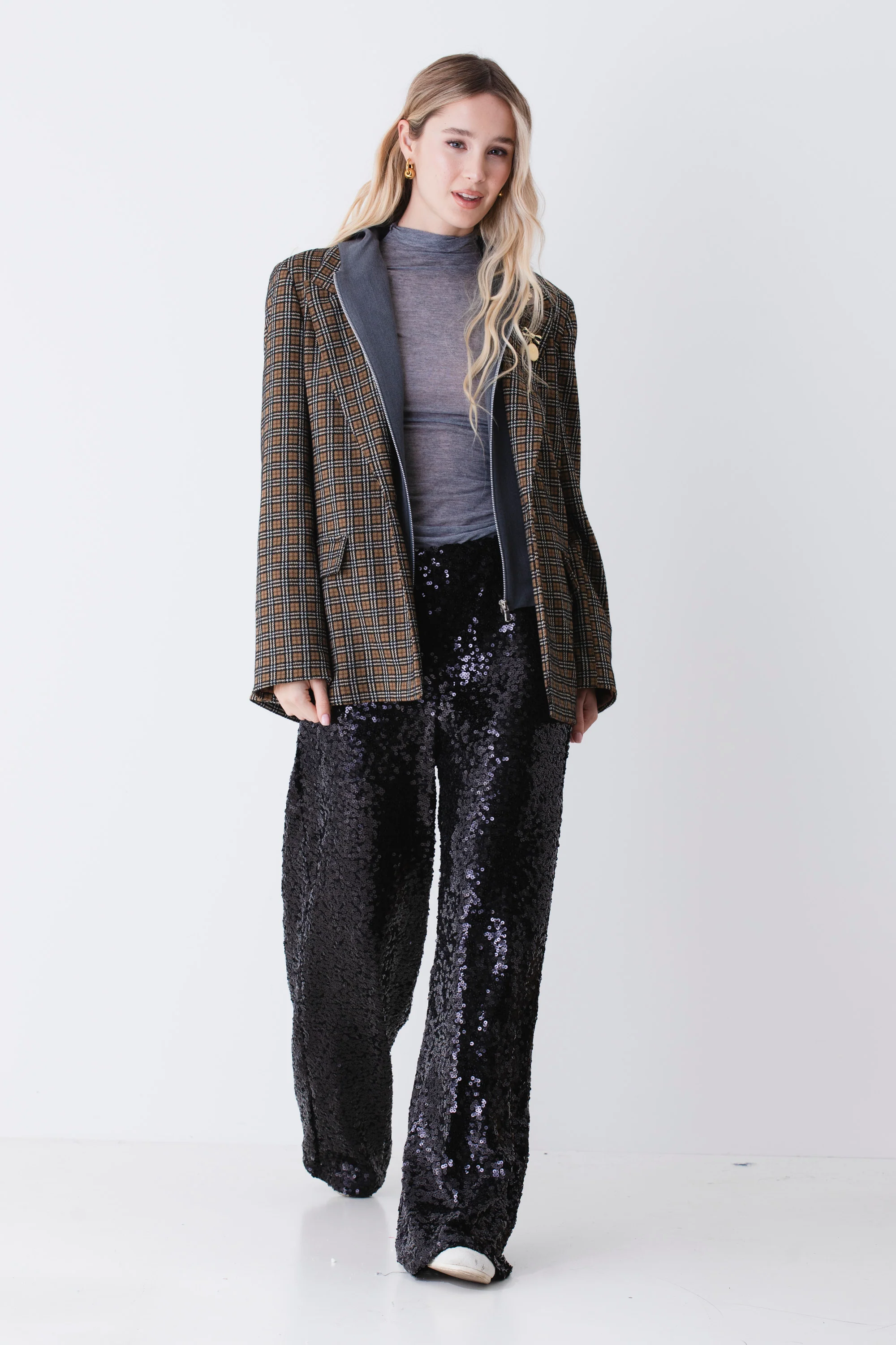 Pantalone palazzo in paillettes - FW26 - Image 2