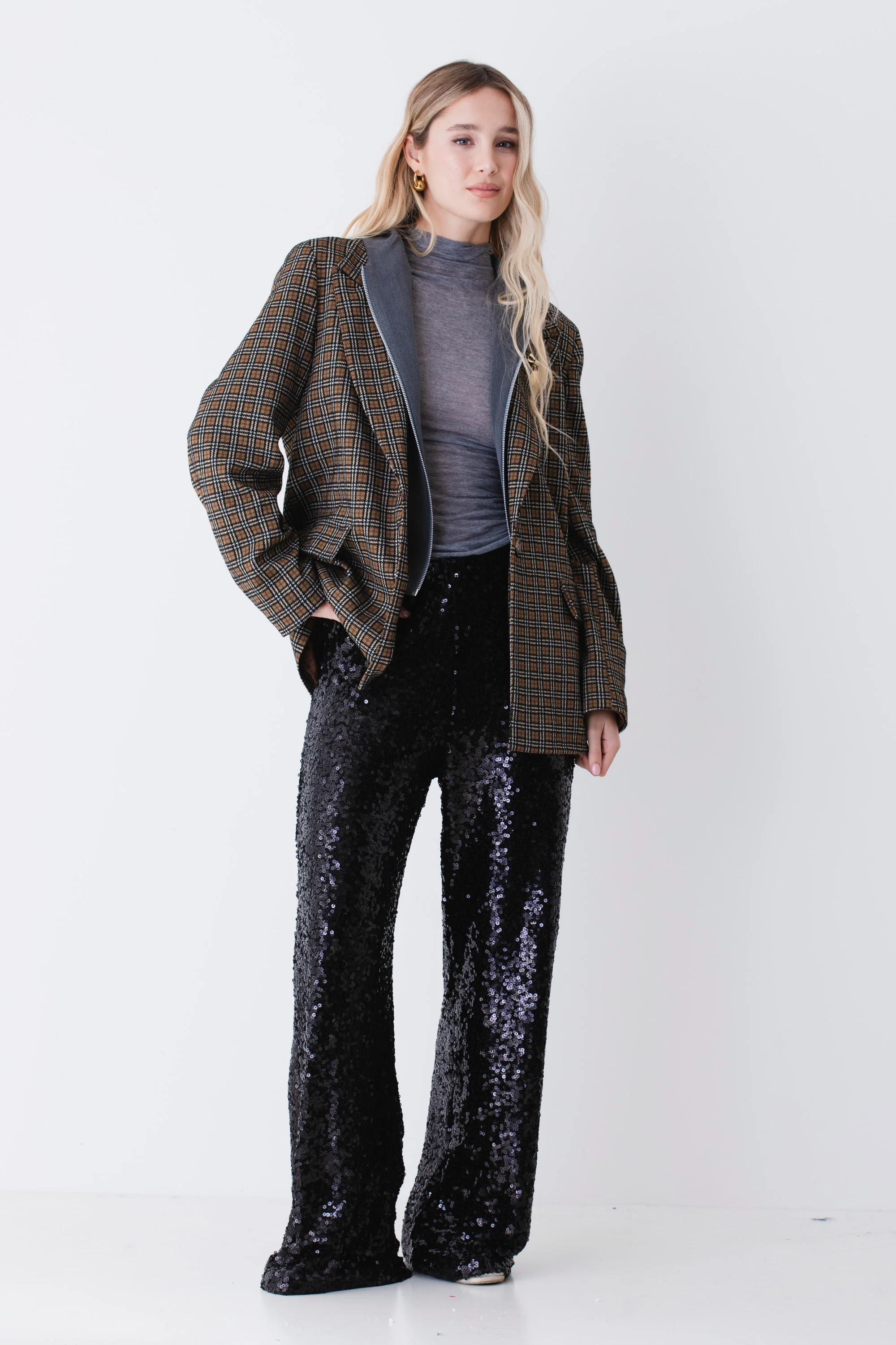 Pantalone palazzo in paillettes - FW26 - Image 4