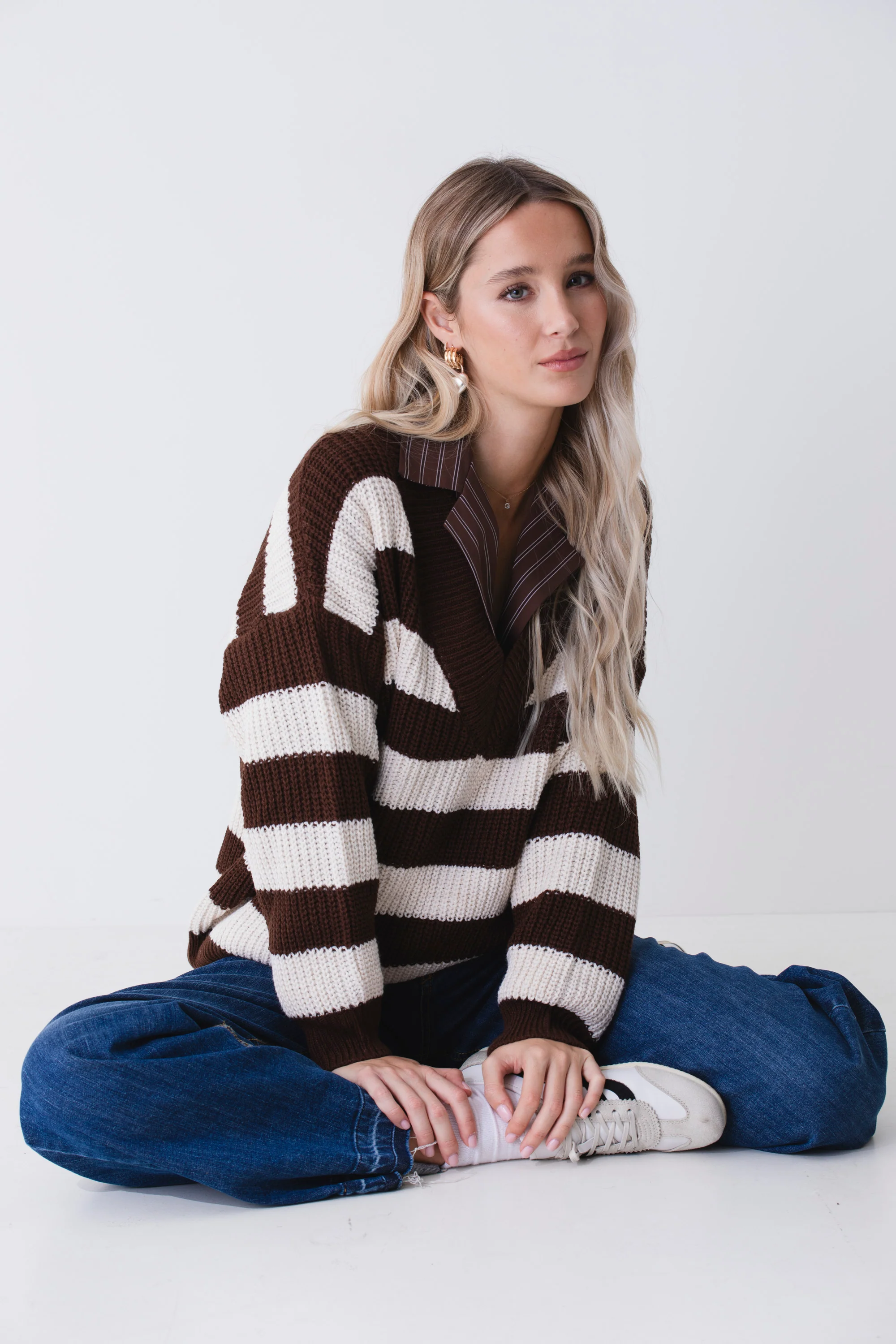 Pullover in maglia a righe orizzontali - FW26 - Image 3
