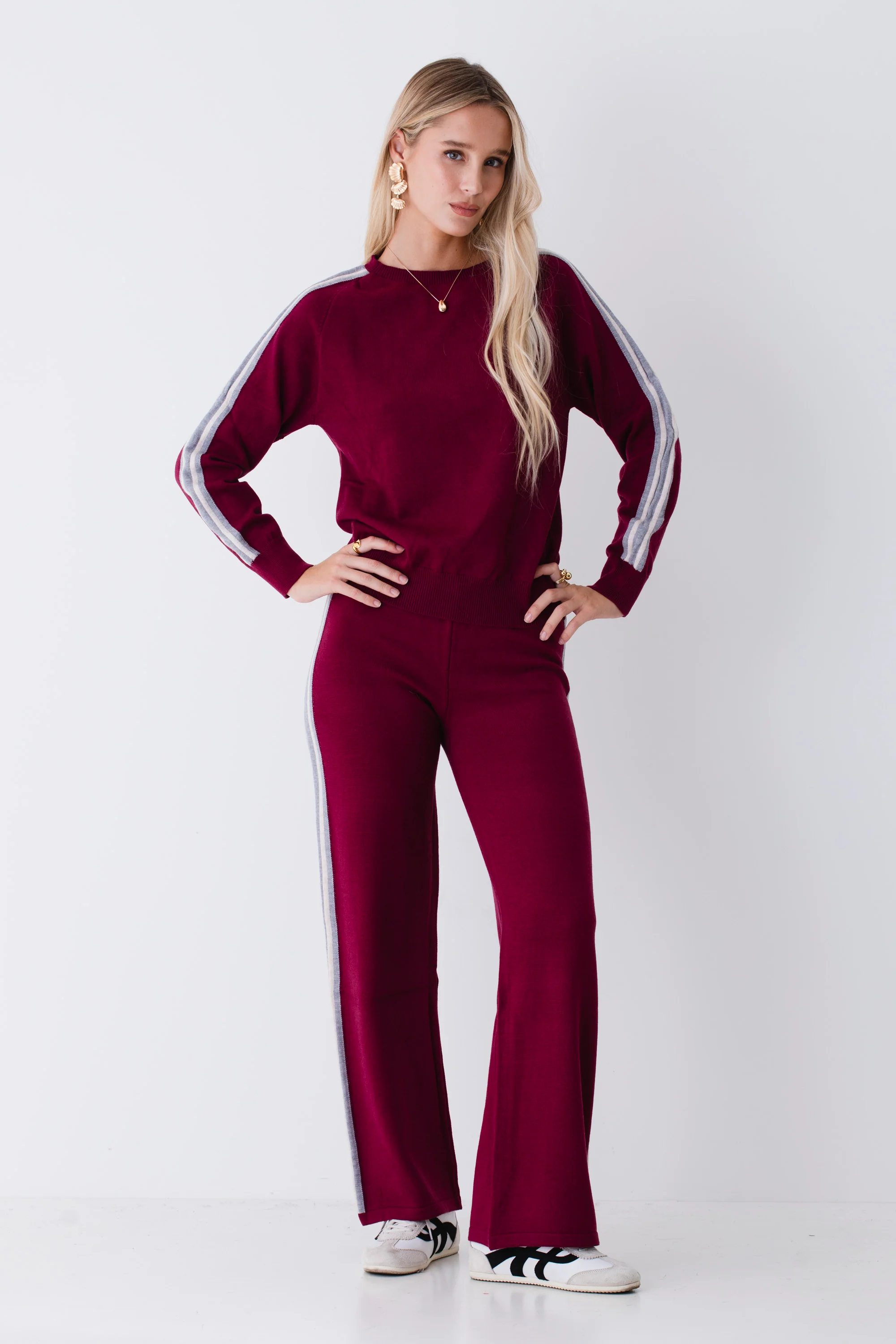 Pullover in maglia con bande a contrasto - FW26 - Image 2