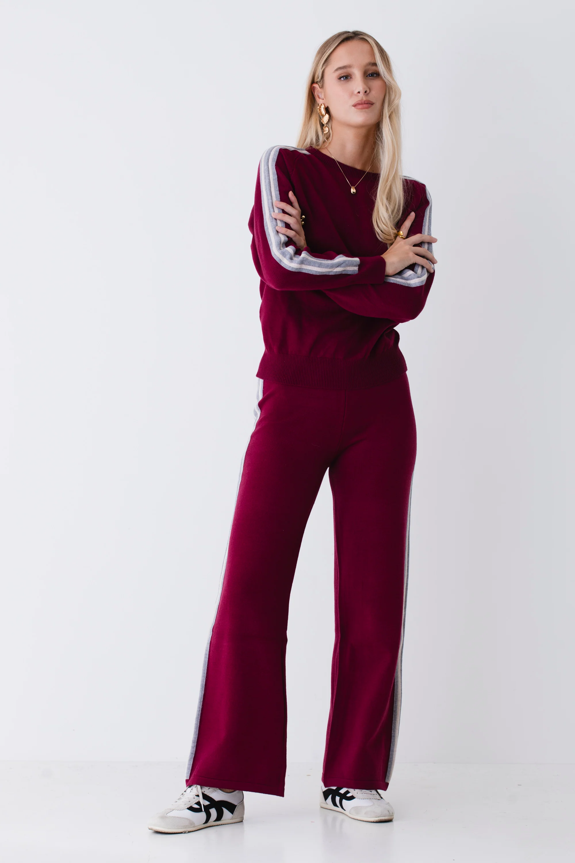 Pullover in maglia con bande a contrasto - FW26 - Image 3