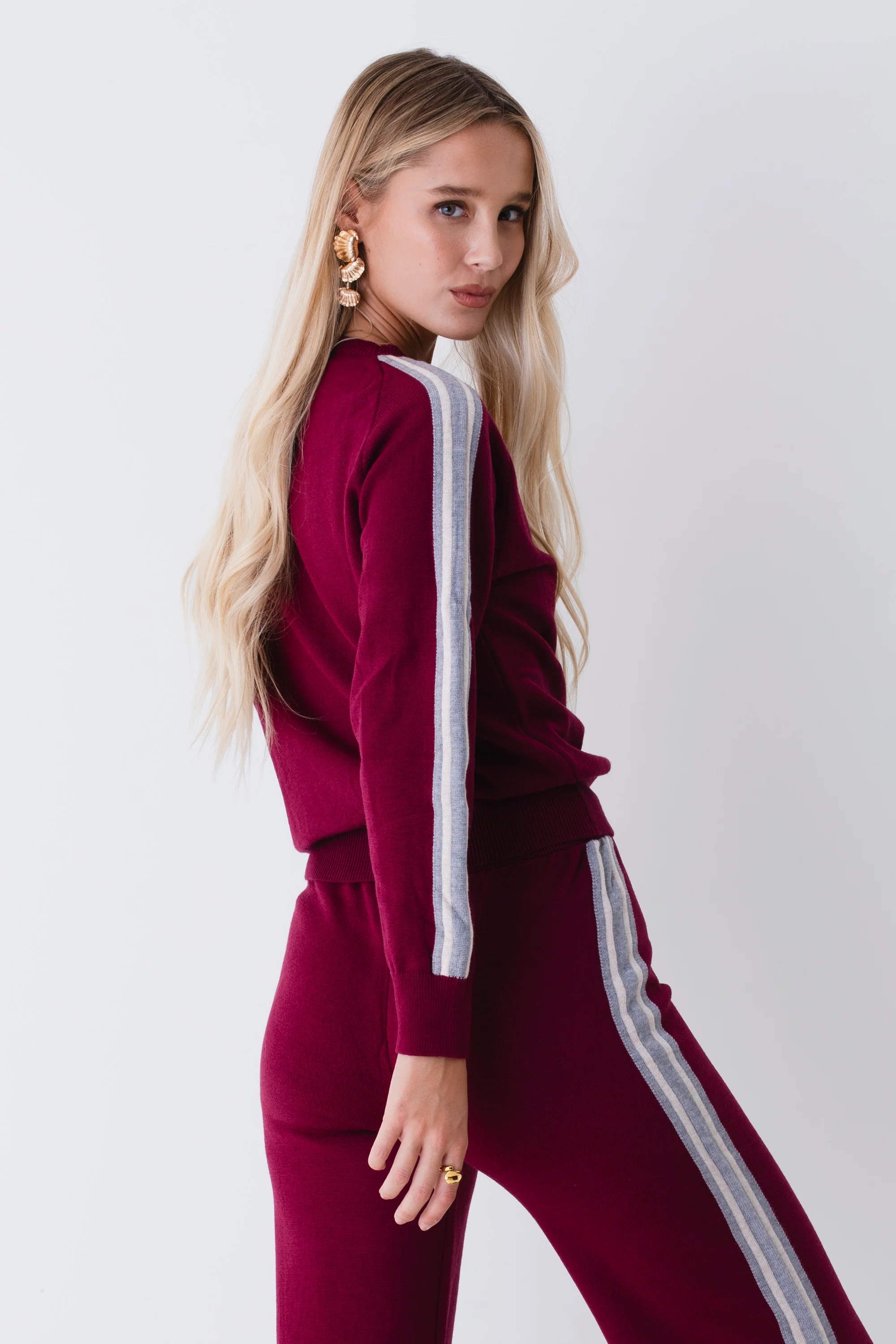 Pullover in maglia con bande a contrasto - FW26 - Image 5