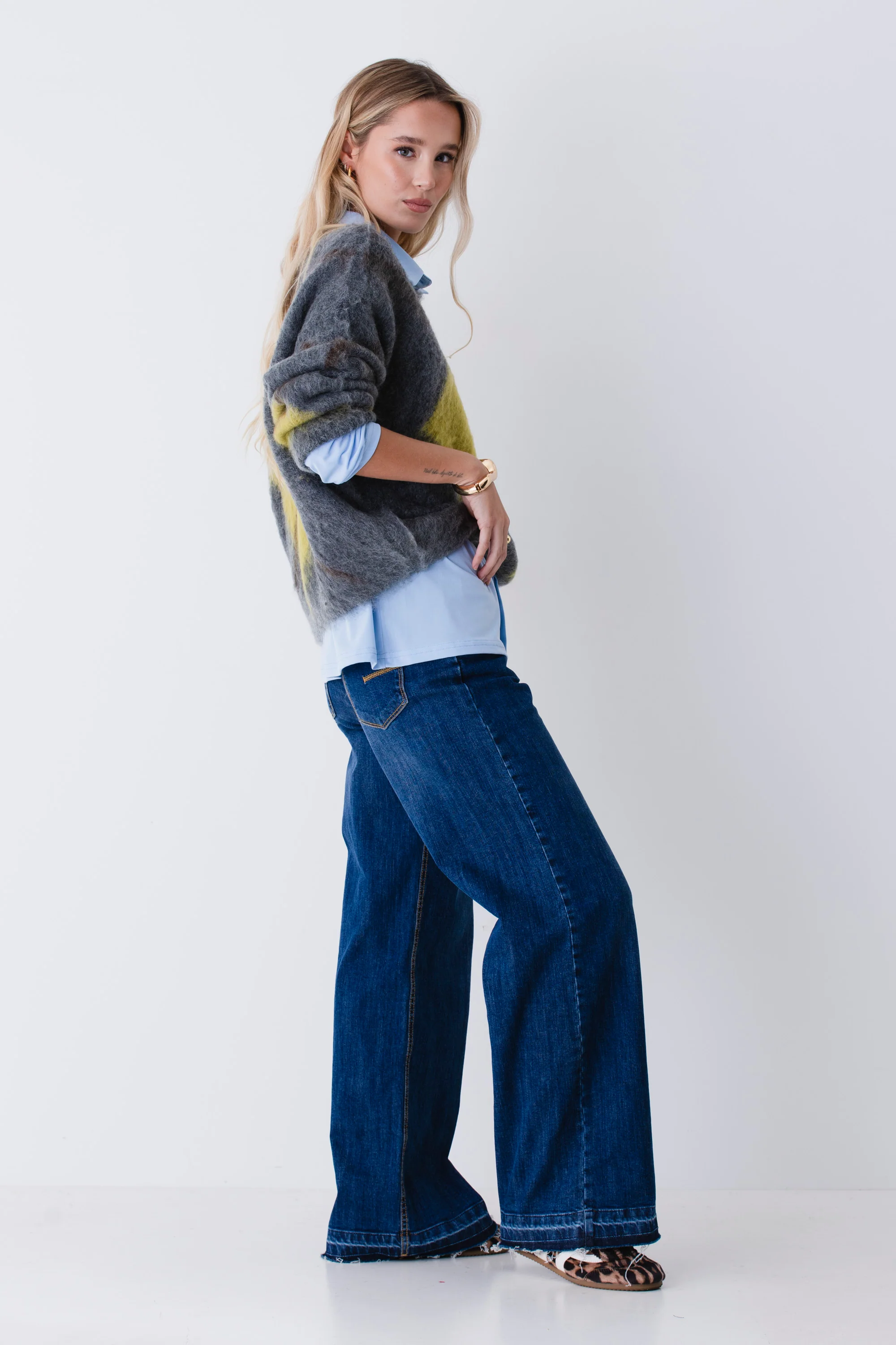 Pullover in misto mohair a quadri - FW26 - Image 5