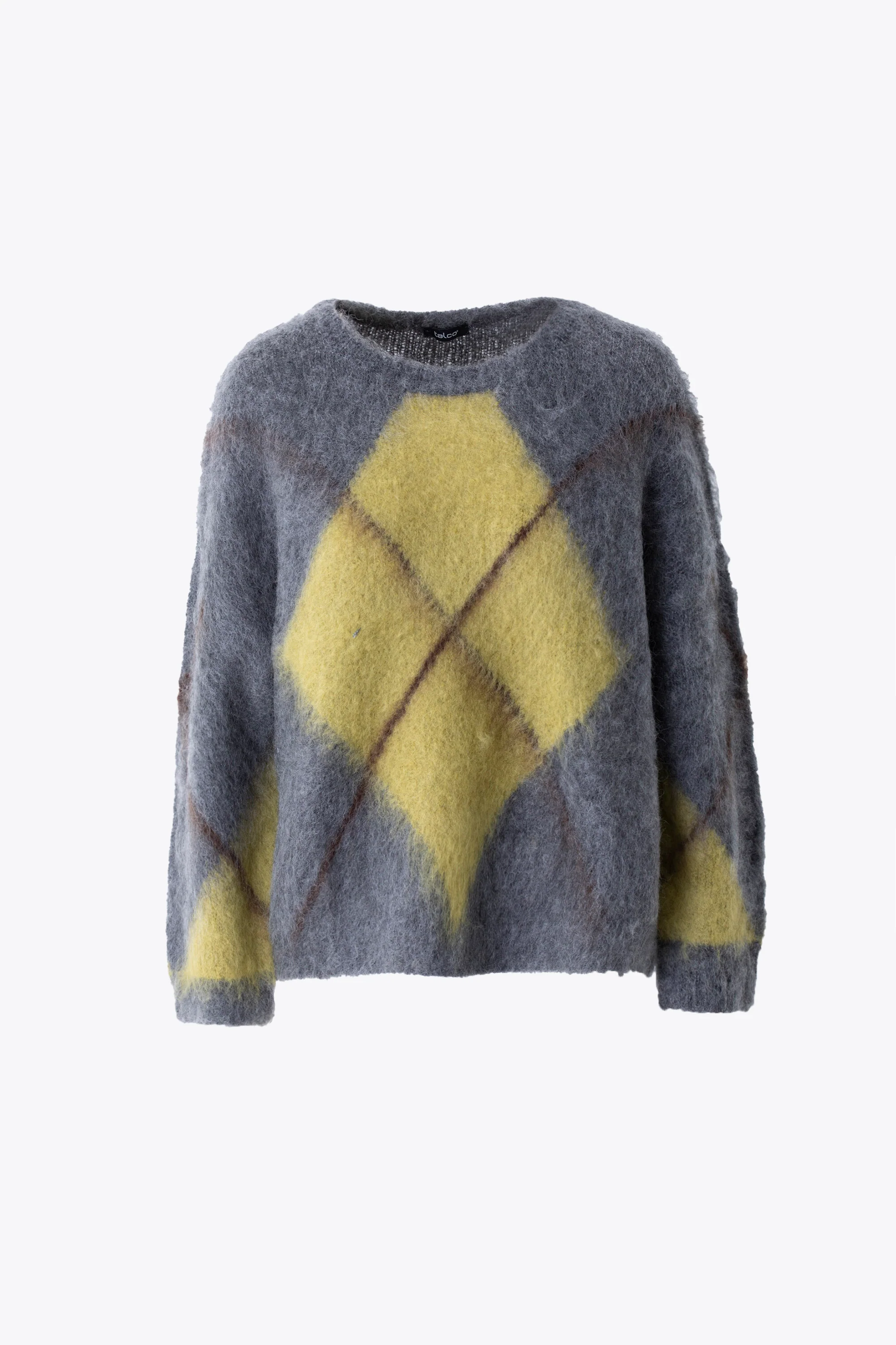 Pullover in misto mohair a quadri - FW26 - Image 8