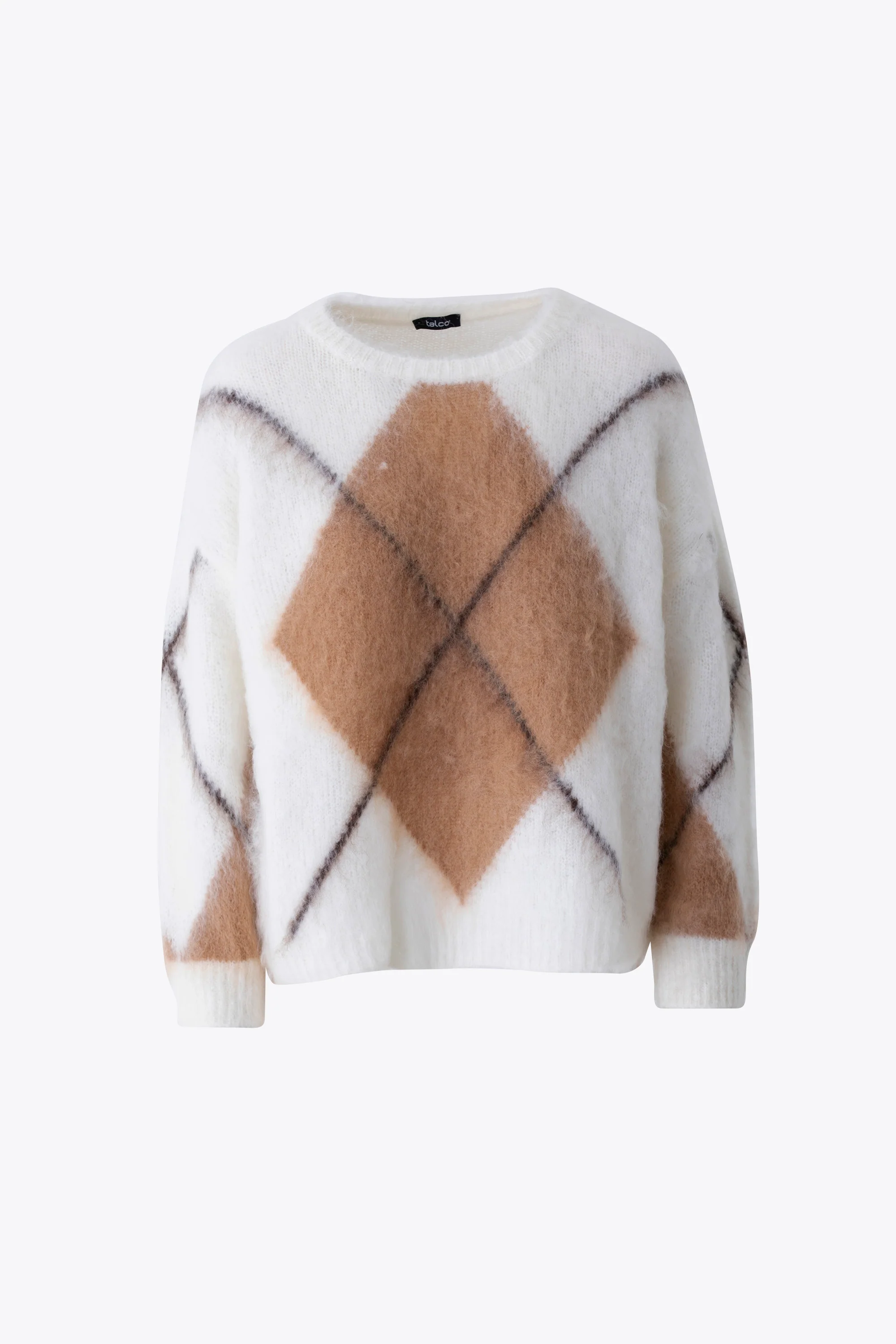 Pullover in misto mohair a quadri - FW26 - Image 9