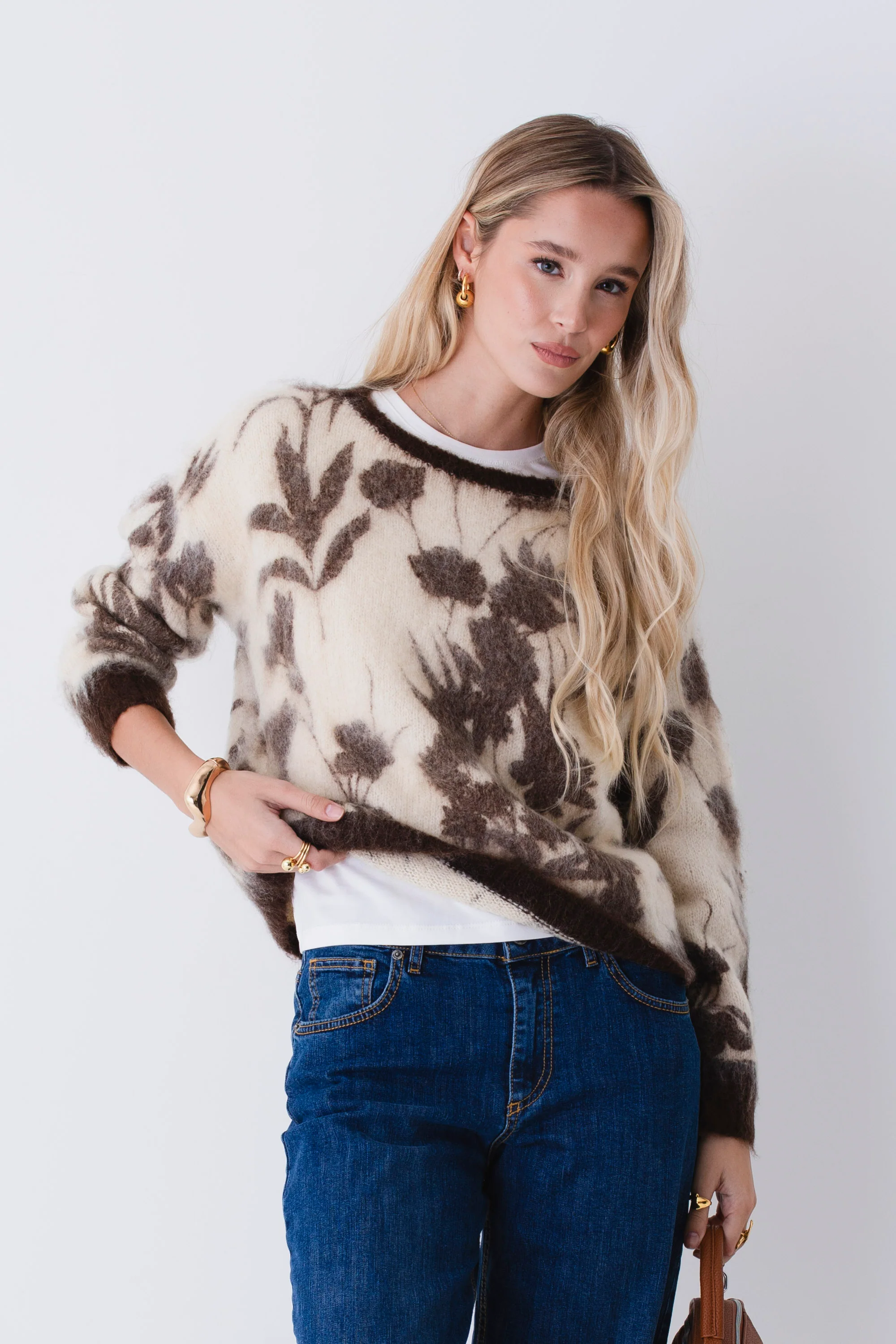 Pullover in misto mohair con stampa floreale - FW26 - Image 2