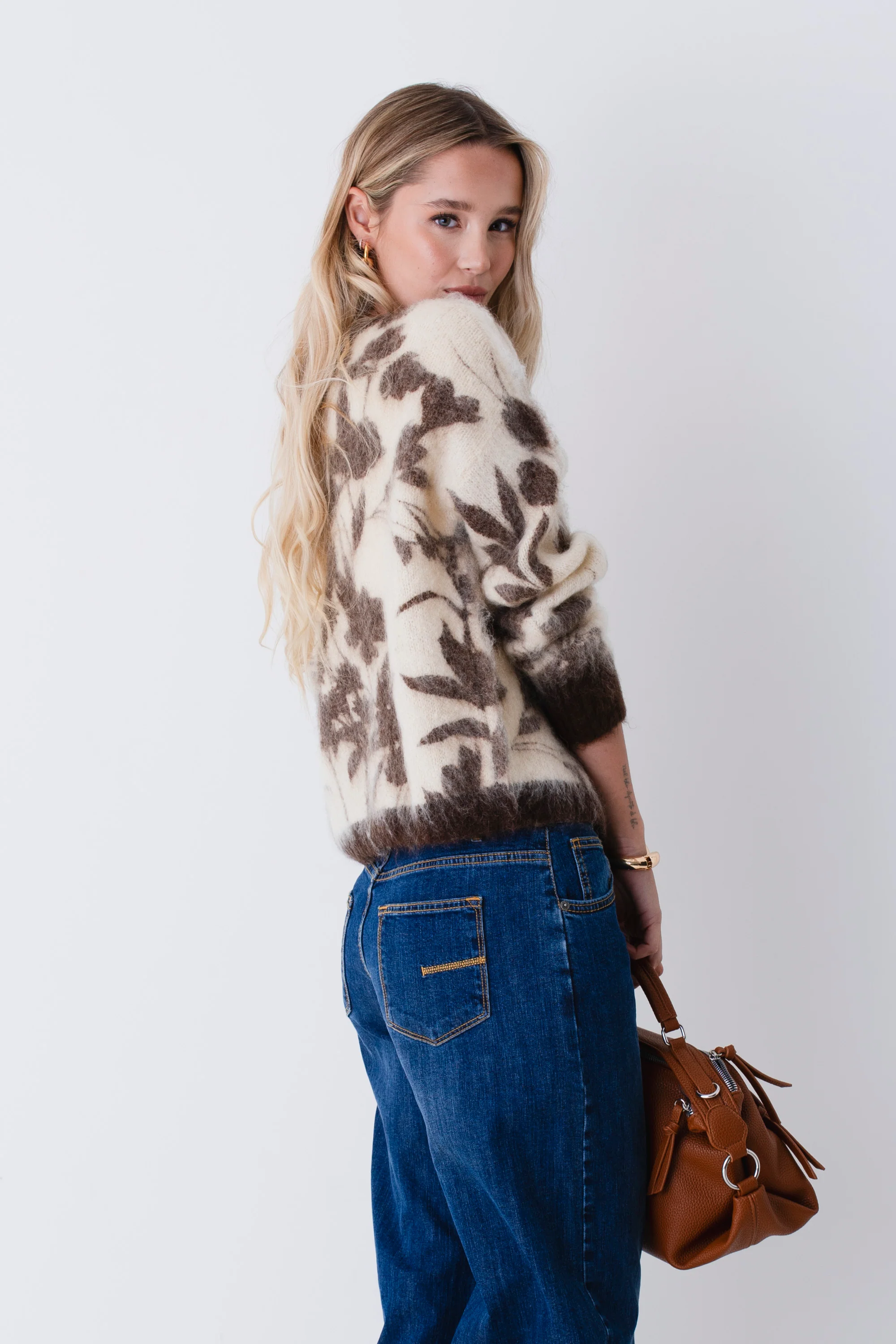 Pullover in misto mohair con stampa floreale - FW26 - Image 5