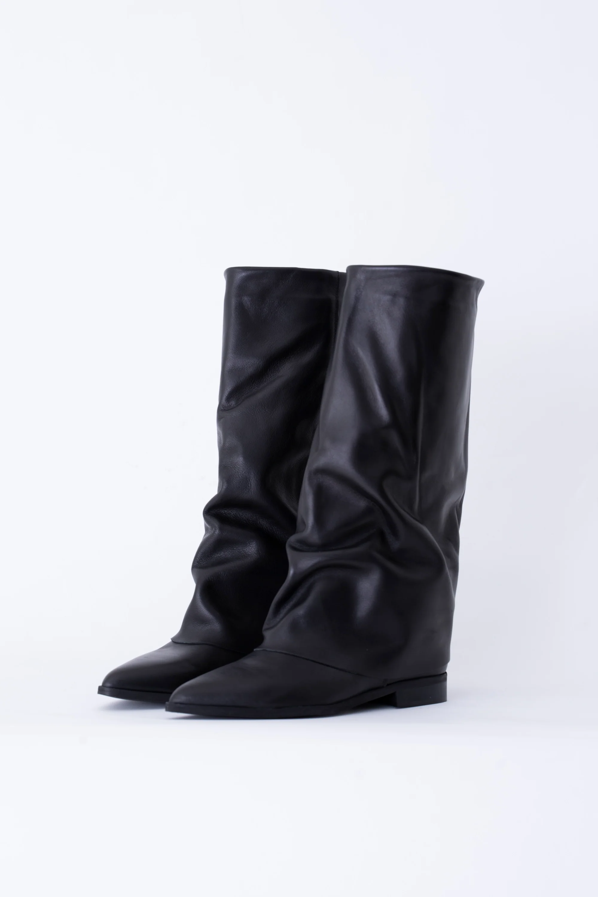 Stivale con risvolto in pelle - FW26 - Image 2