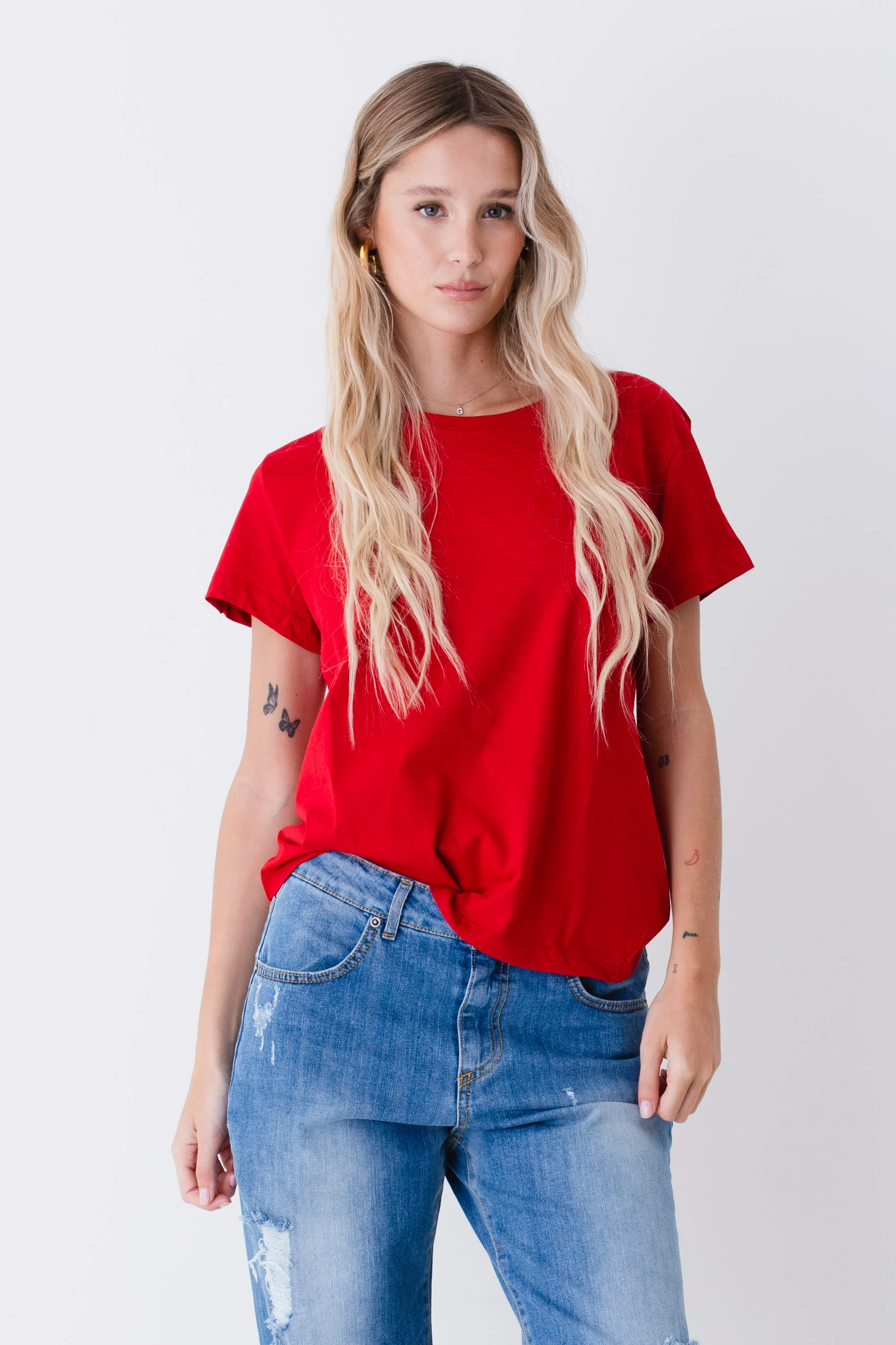 T-shirt basic girocollo in cotone - PE26 - Image 2