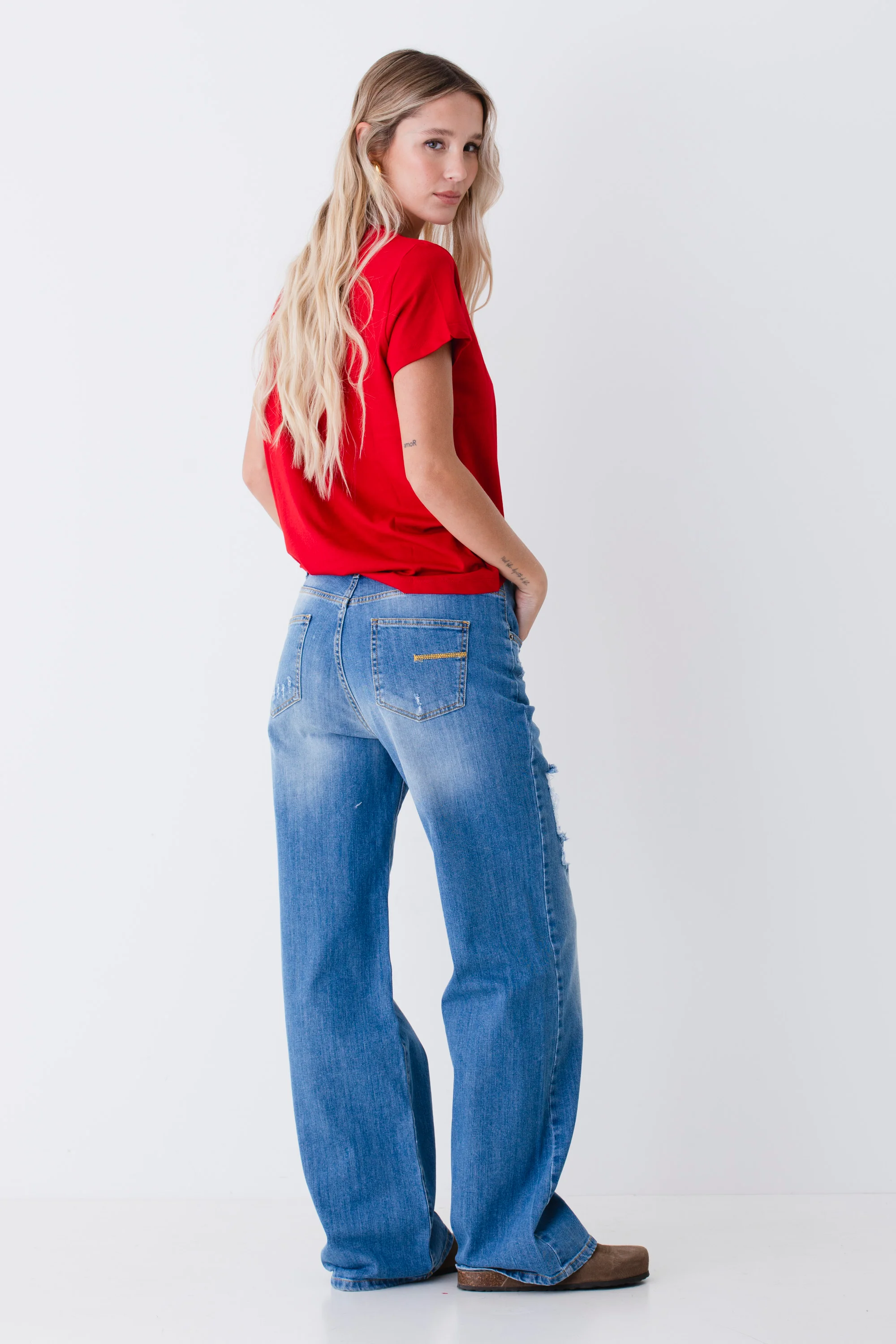 T-shirt basic girocollo in cotone - PE26 - Image 5