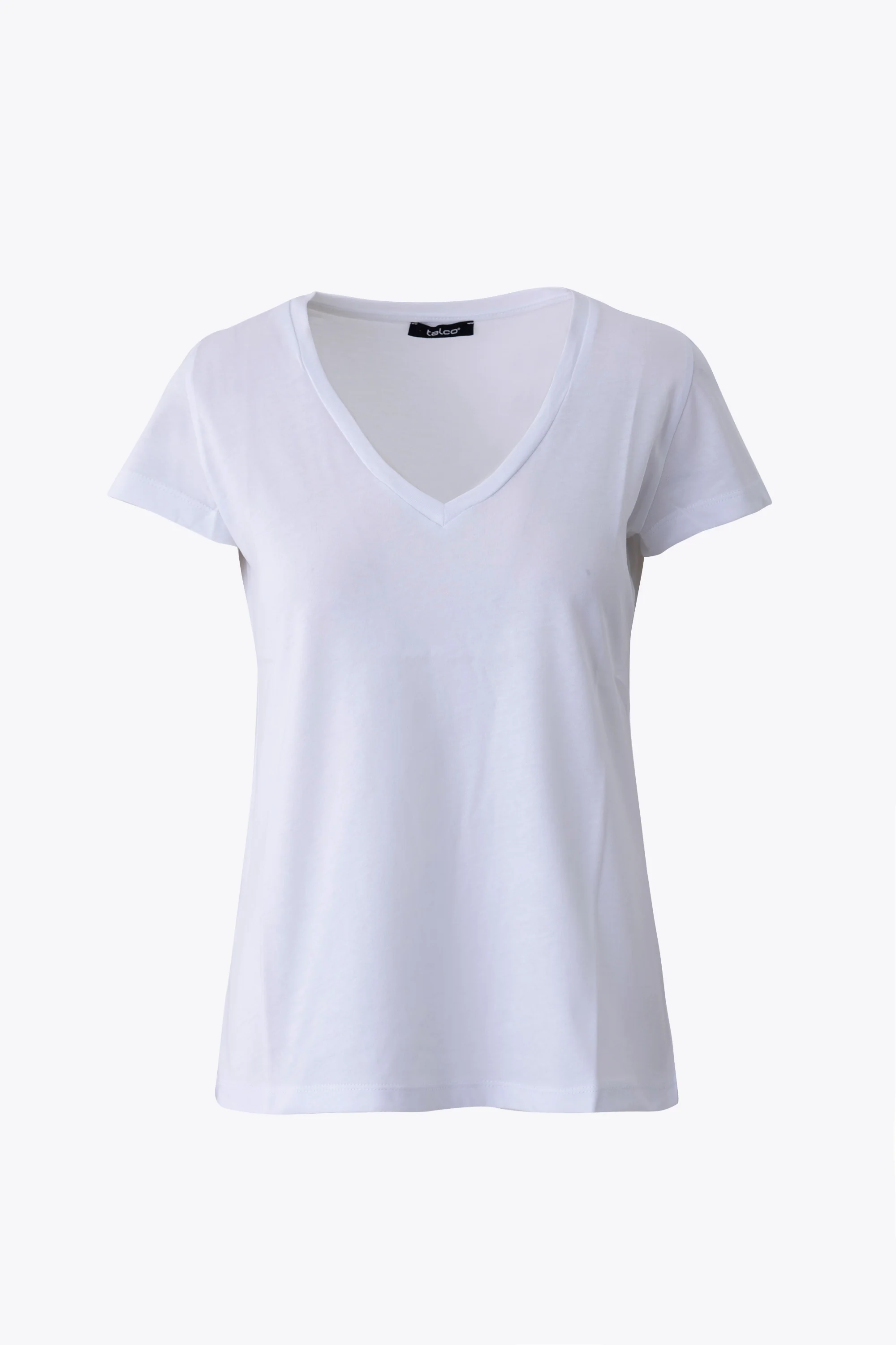 T-shirt basic scollo a V in cotone - PE26 - Image 6