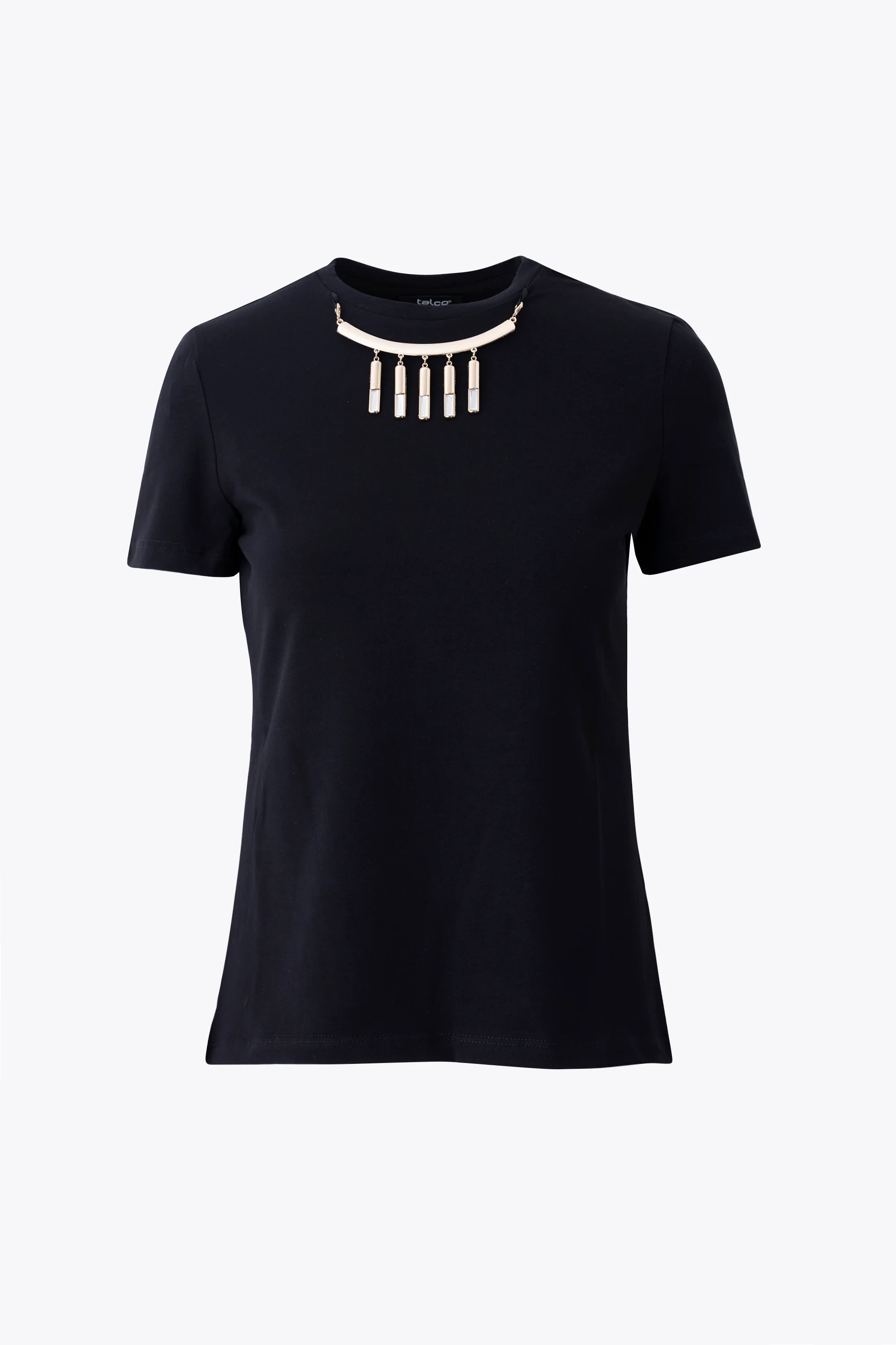T-shirt in cotone con collana gioiello removibile - PE26 - Image 6